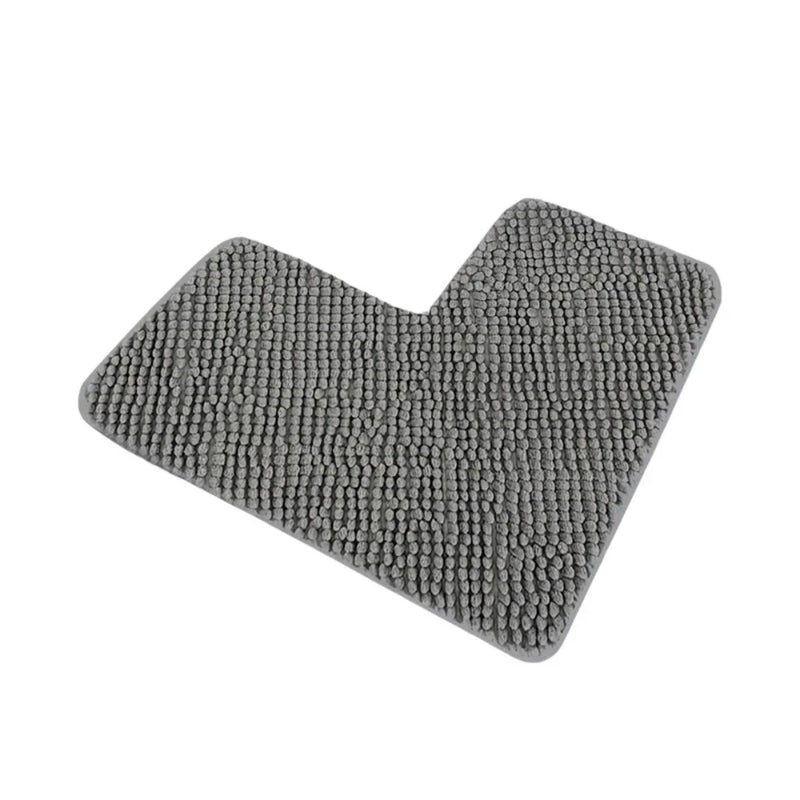 Tapis de Bain Chenille en L pour Douche d'Angle 80 x 80 cm
