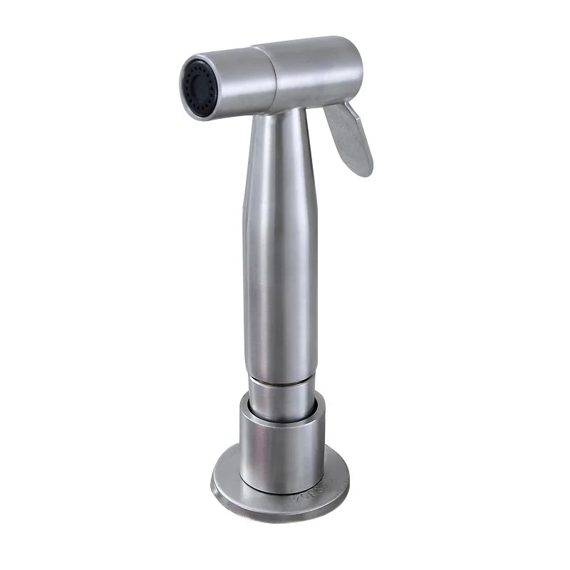 Douchette Évier Cuisine Extractible Inox avec Socle, Noir ou Brossé