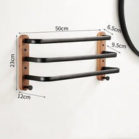 Accessoires Salle de Bain Bois Noyer Noir à la Pièce, 15 Articles