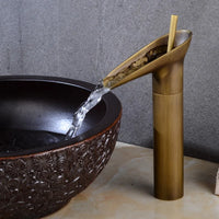 Mitigeur Lavabo Cascade Laiton Bec Haut