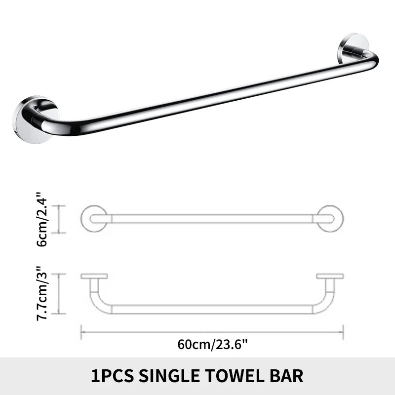 Accessoires Salle de Bain Inox Doré ou Chromé à Choisir