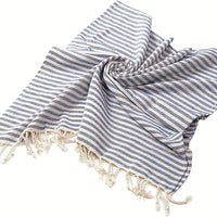 Serviette de Bain Turque Rayée à Franges en Coton 99 x 180 cm