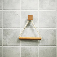 Porte-Serviette Mural en Bois, Corde ou Cuir