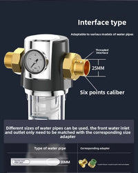 Préfiltre d'Eau Toute la Maison Auto-Nettoyant, Tamis Inox 316, 40 Microns