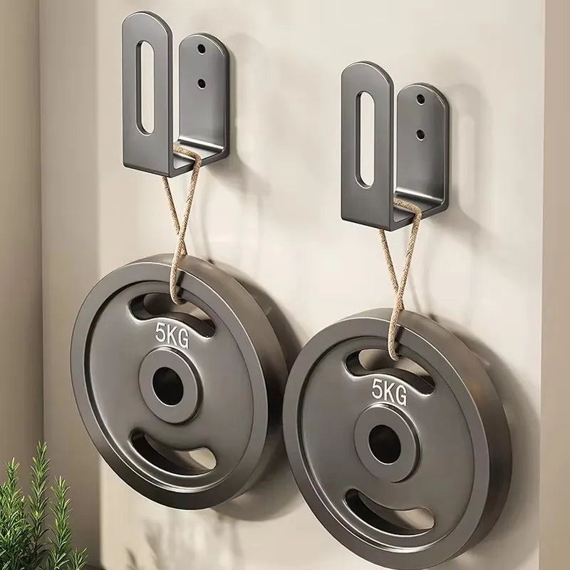 Range-Couvercle Mural Sans Perçage Gris ou Noir, 2 Supports en Acier au Carbone