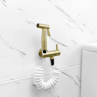 Douchette WC Murale Seule ou en Kit avec Robinet d'Angle, 4 Finitions