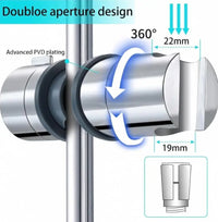 Support Douchette Rotatif Chromé en ABS pour Rail de Douche 18-25 mm