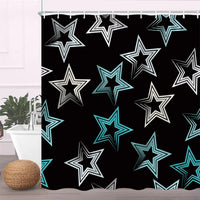 Rideau de Douche en Tissu Polyester, 28 Motifs au Choix, 90 à 240 cm