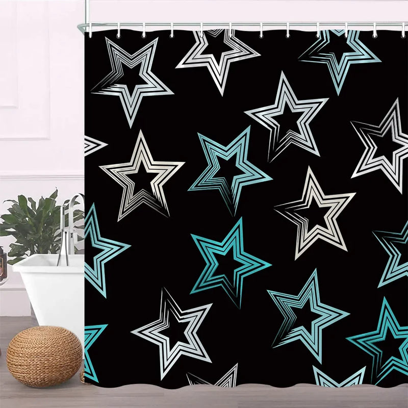 Rideau de Douche en Tissu Polyester, 28 Motifs au Choix, 90 à 240 cm