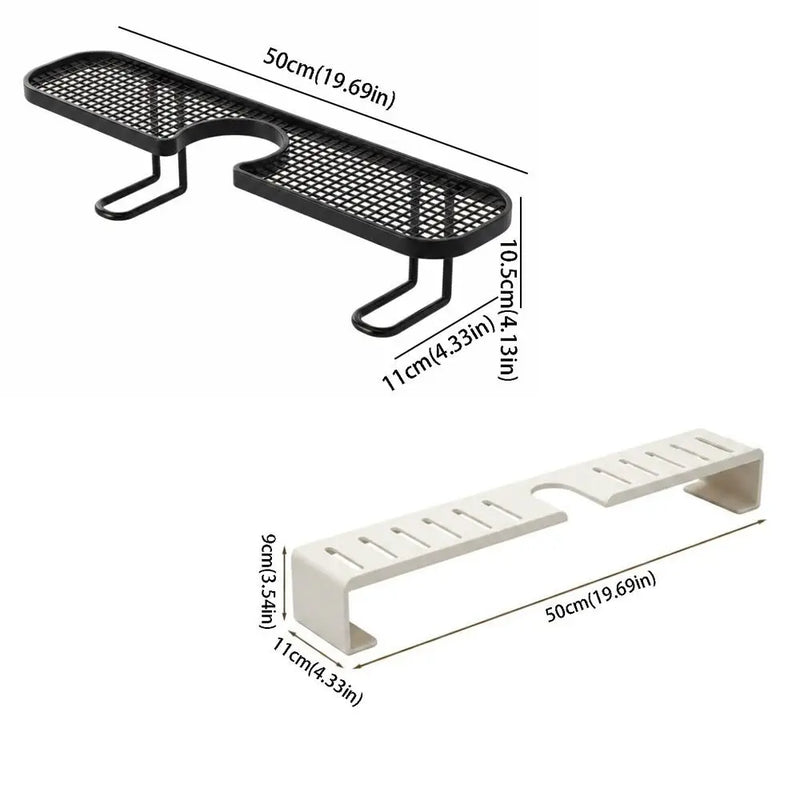Support de Robinet pour Évier en Acier Noir ou Blanc, 50 cm