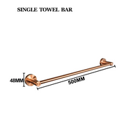 Ensemble d'Accessoires de Salle de Bain Or Rose Brossé Inox