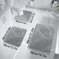 Tapis de Bain Antidérapant Lot de 3 Pièces