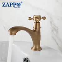 Robinet Lave-Main Eau Froide en Laiton, Antique ou Noir