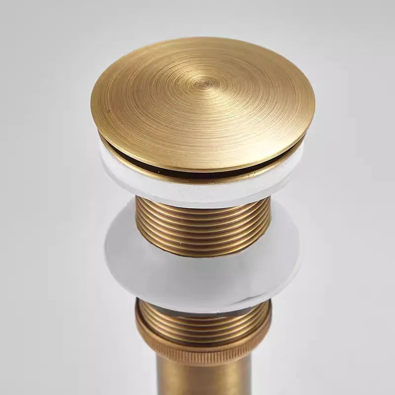 Bonde de Lavabo Bronze Vieilli, Avec ou Sans Trop-Plein