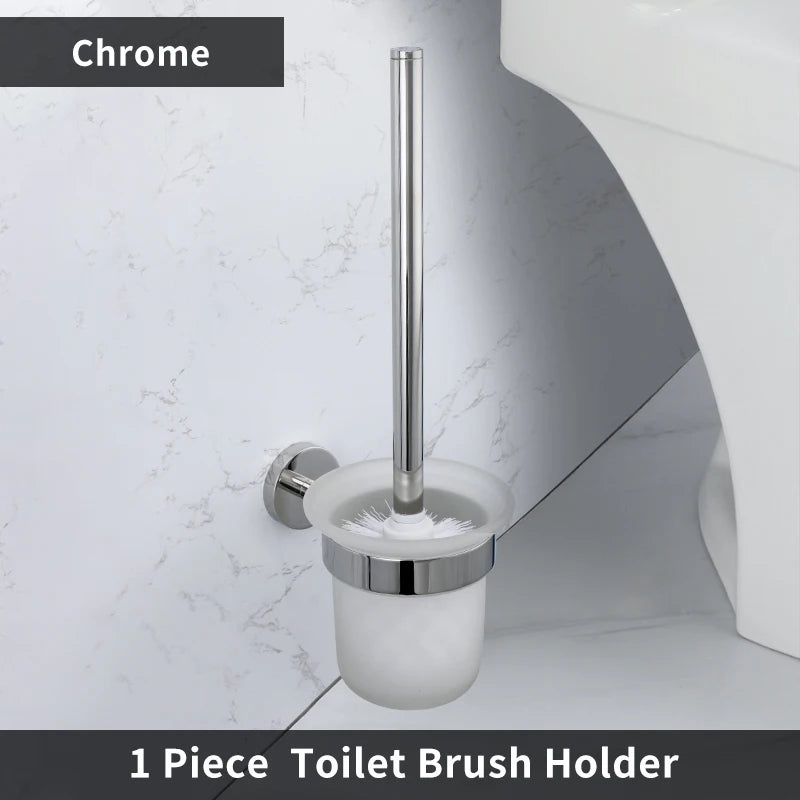 Accessoires Salle de Bain Chromés Inox à la Pièce, 14 Articles