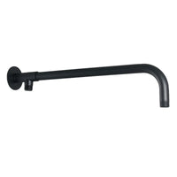 Bras de Douche Mural Inox 33 à 48 cm, Noir ou Chromé
