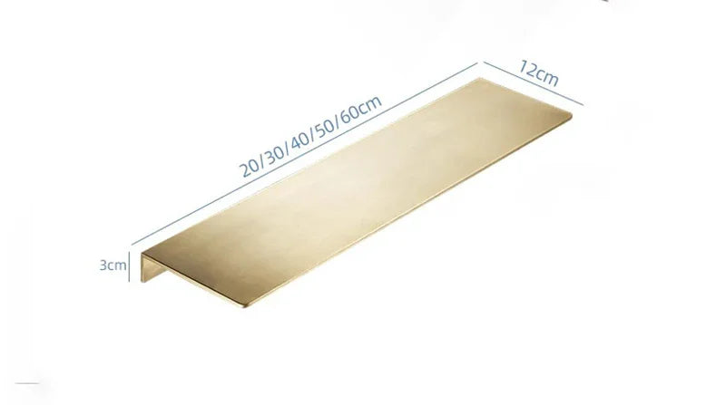 Étagère de Salle de Bain d'Angle Dorée Brossée 20 à 50 cm