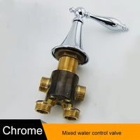 Vanne de Baignoire Laiton Chromé, Quatre Styles de Poignée, 10 Modèles