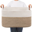 Panier de Rangement en Corde Tressée 58 L à Anses, 6 Coloris