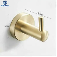 Patère Murale Inox Doré Brossé Multi-Usage