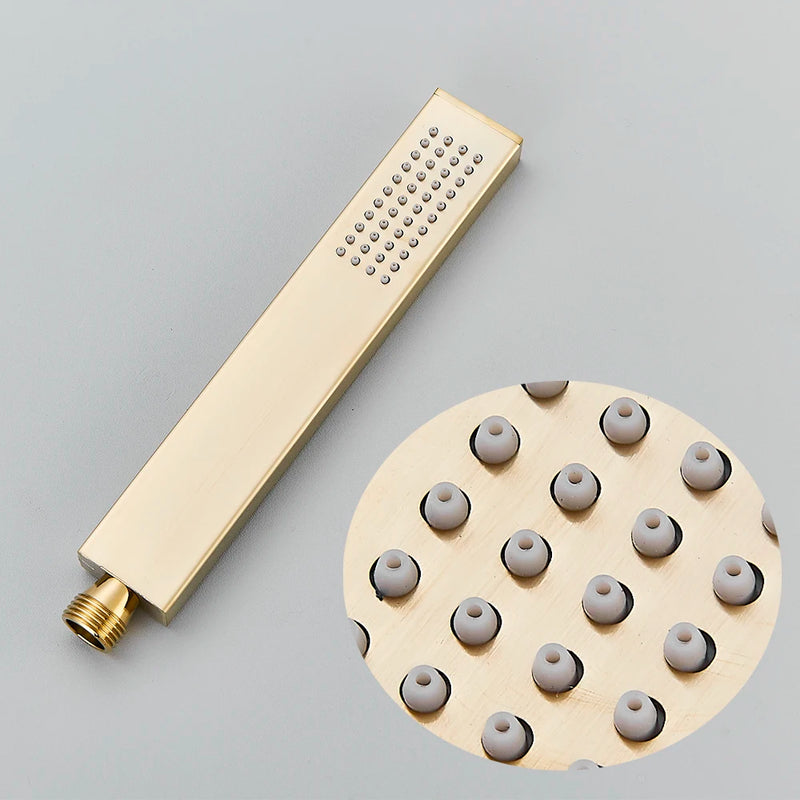 Pommeau de Douche Rectangulaire ABS, Sortie Murale et Flexible Inox 150 cm