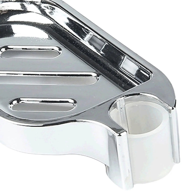 Porte-Savon Chromé Drainant à Clipser pour Barre de Douche, 16,2 x 8,8 cm