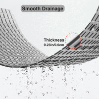 Tapis de Douche Antidérapant en PVC Drainant, Quadrillé 71 x 40 cm