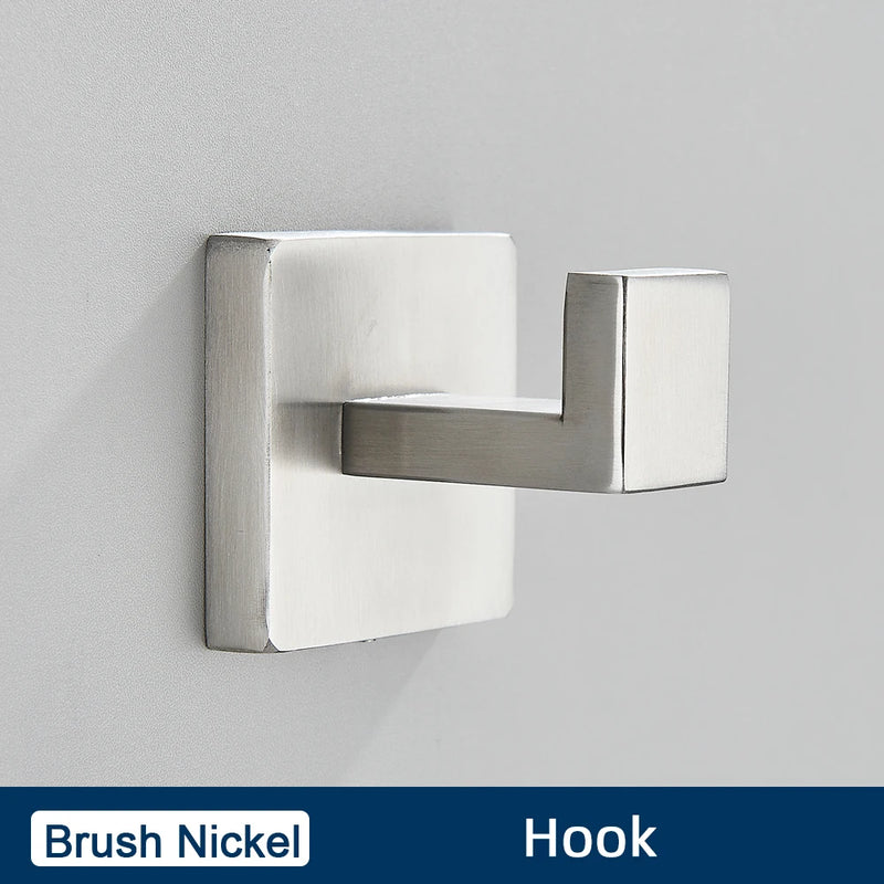Ensemble Accessoires Salle de Bain Inox 4 Pièces