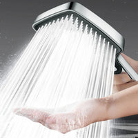 Pommeau de Douche Carré Haute Pression 4 Modes Noir