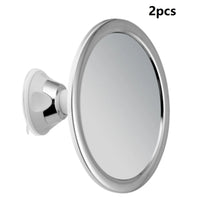 Miroir de Douche Anti-Buée à Ventouse Rond 17,3 cm, 1 à 3 Miroirs