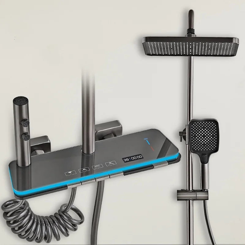 Colonne de Douche Piano Lumineux avec Mitigeur Baignoire