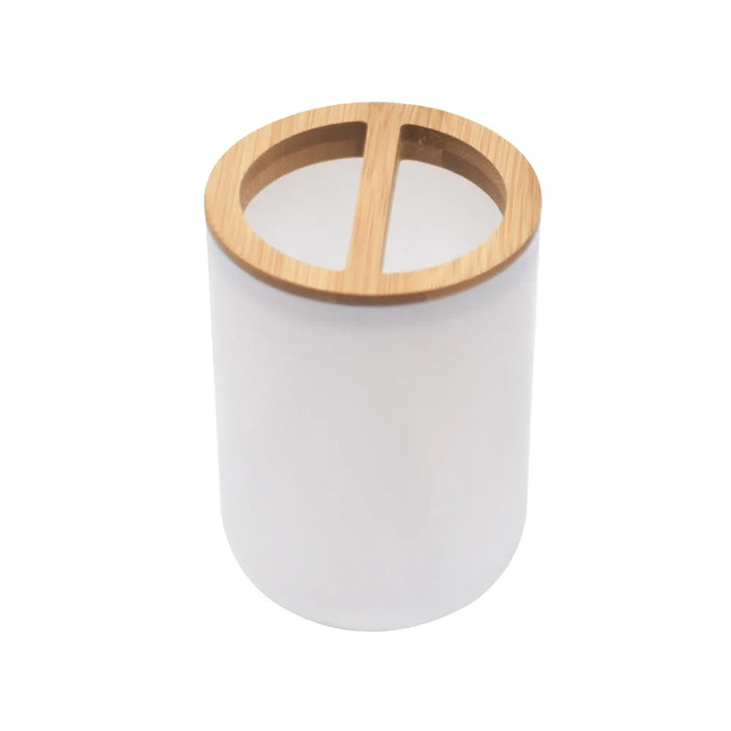 Accessoires Salle de Bain Bambou à la Pièce, 6 Articles, 3 Coloris