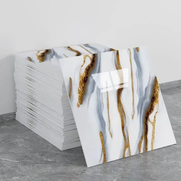 Panneau Mural Adhésif Effet Marbre Imperméable PVC