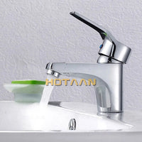 Mitigeur de Lavabo Chromé à Poignée Unique en Laiton