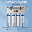 Filtre à Eau Cuisine Ultrafiltration 5 Étapes Inox avec Robinet