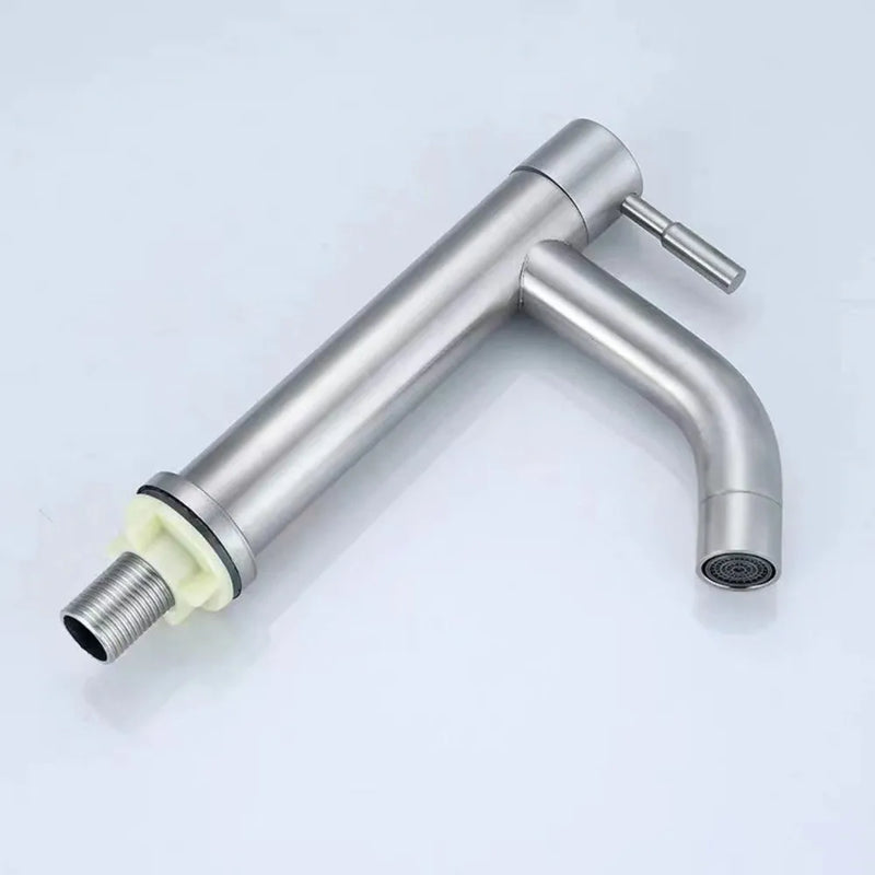 Robinet Lave-Main Inox 304 Noir ou Brossé, Bec Droit ou Courbé