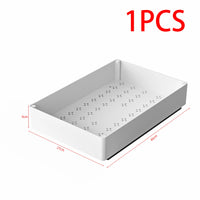 Rangement Coulissant Sous Évier Sans Perçage, Tiroirs ABS Blancs, 3 Largeurs