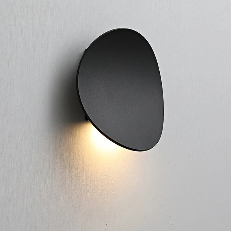 Applique Murale LED Disque ou Galet, Aluminium, Noire ou Blanche, 7 W