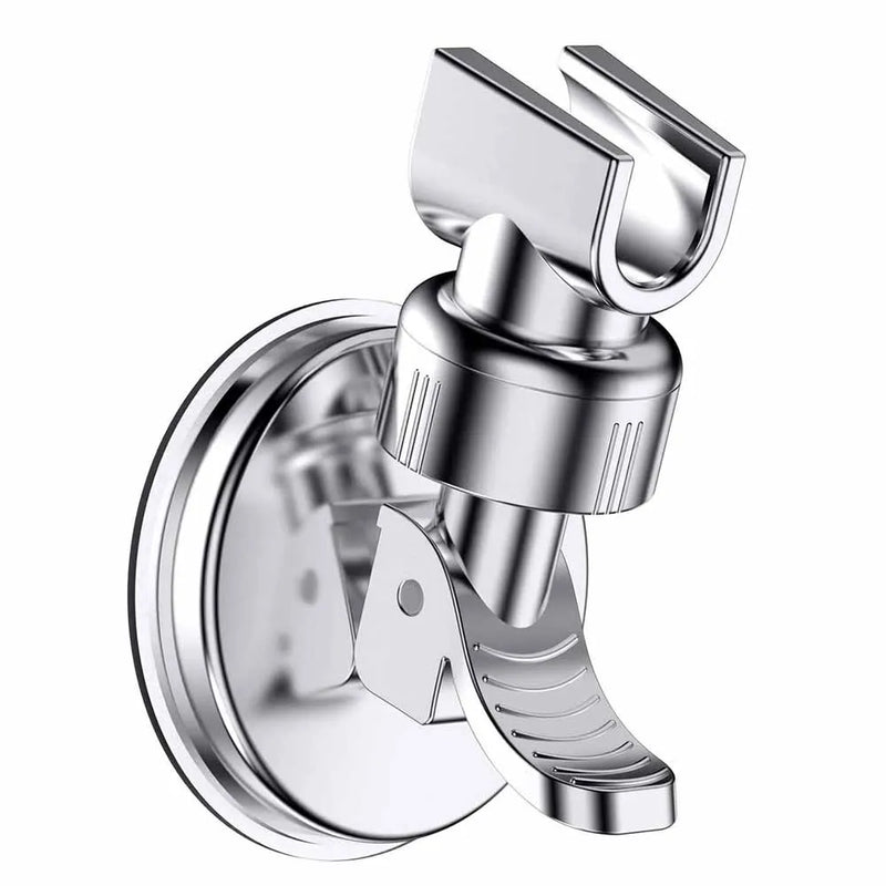 Support de Douchette à Ventouse Chromé Orientable Sans Perçage