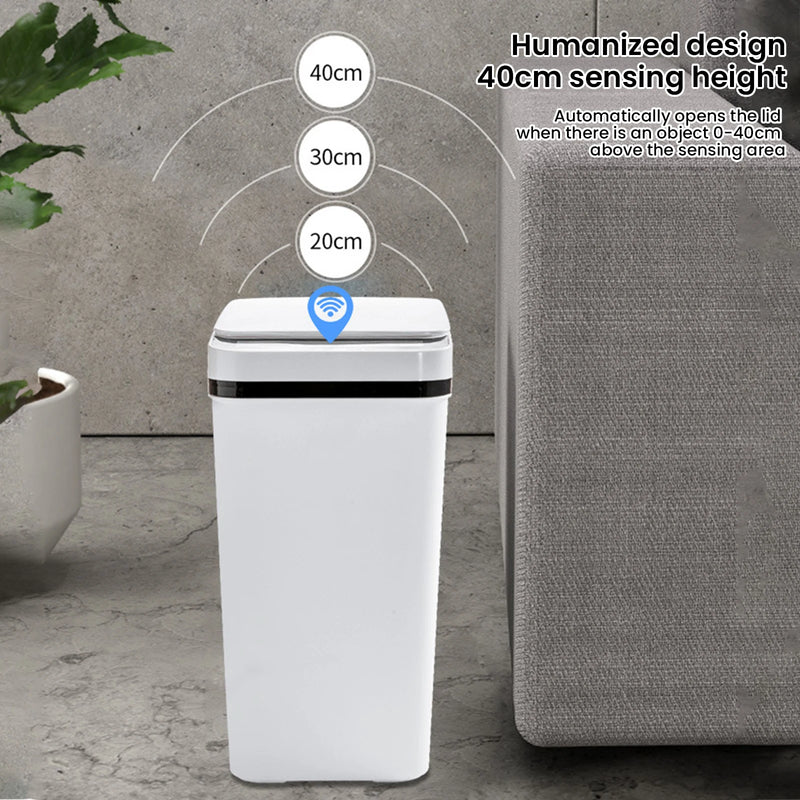 Poubelle Salle de Bain Automatique 12L Anti-Odeurs Capteur