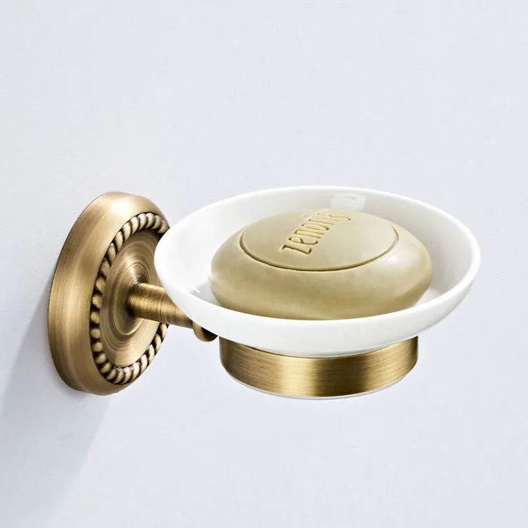 Ensemble d'Accessoires de Salle de Bain Bronze Antique
