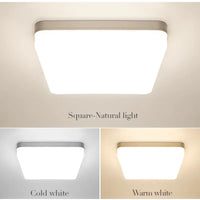 Plafonnier LED Carré Cuisine 3 Teintes 18 à 45 W