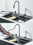 Évier de Cuisine Inox Multifonction 1 Bac 75 cm