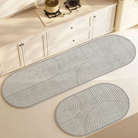 Tapis de Cuisine Antidérapant Lavable Absorbant Motifs Géométriques 40 à 160 cm