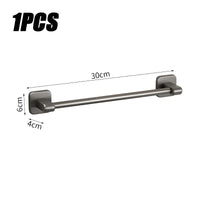 Porte-Serviette Sans Percer Aluminium Gris Anthracite 30 à 50 cm