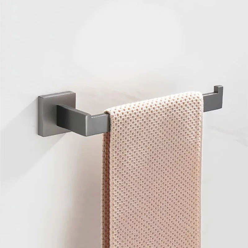 Accessoires Salle de Bain Inox Gris Anthracite à la Pièce, 12 Articles