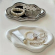 Plateau Miroir Nuage Argenté, Blanc, Crème ou Rose