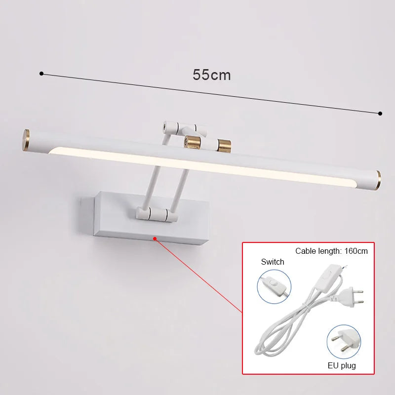 Applique Salle de Bain LED Tactile Variateur 43 et 55 cm