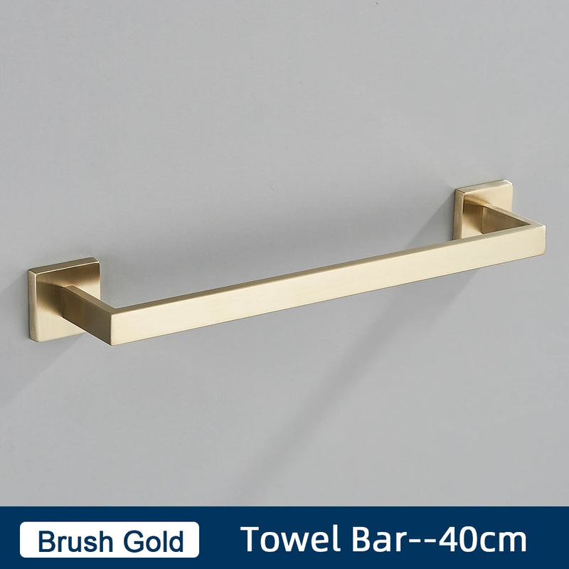 Ensemble Accessoires Salle de Bain Inox 4 Pièces