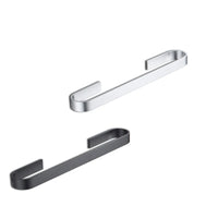 Porte-Serviette Adhésif Aluminium Argent ou Noir, 25 à 55 cm
